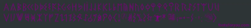 Theromanrunesalliance Font – Purple Fonts on Black Background