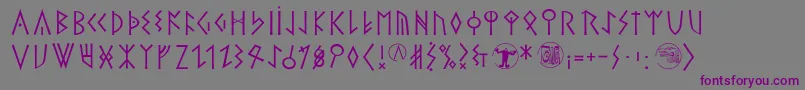 Theromanrunesalliance Font – Purple Fonts on Gray Background