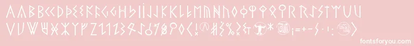 Theromanrunesalliance Font – White Fonts on Pink Background