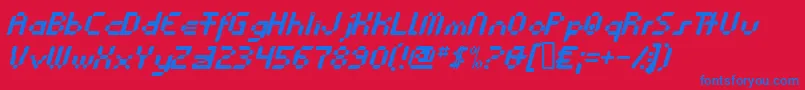 Anasthesiaitalic Font – Blue Fonts on Red Background