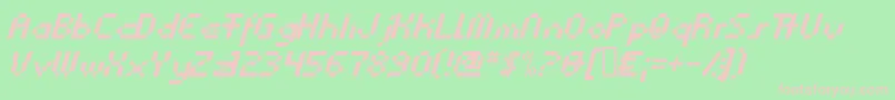 fuente Anasthesiaitalic – Fuentes Rosadas Sobre Fondo Verde