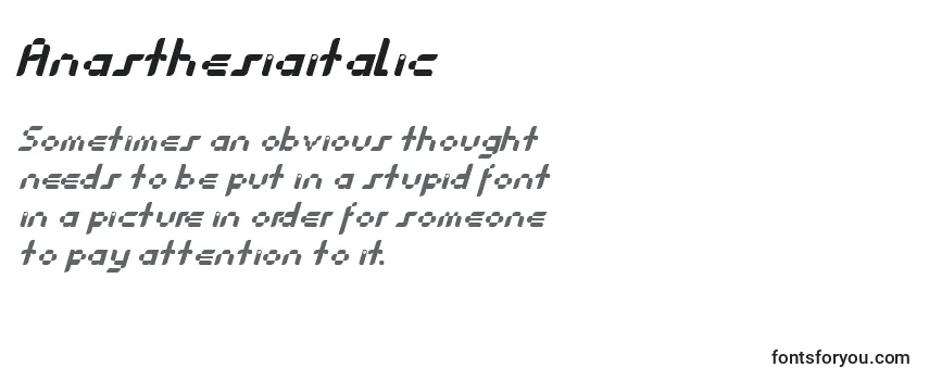 Anasthesiaitalic Font