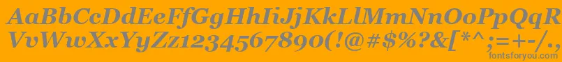 GeorgiaBoldItalic Font – Gray Fonts on Orange Background