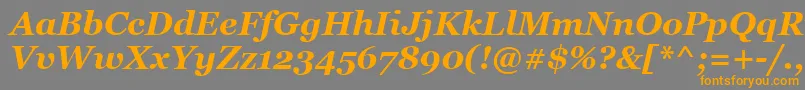 GeorgiaBoldItalic Font – Orange Fonts on Gray Background