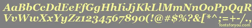 GeorgiaBoldItalic Font – Yellow Fonts on Gray Background