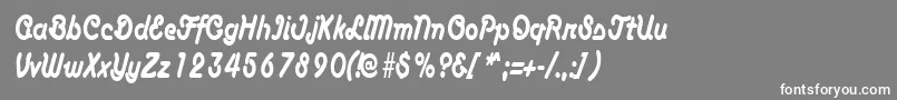 AnacondacondensedRegular Font – White Fonts on Gray Background