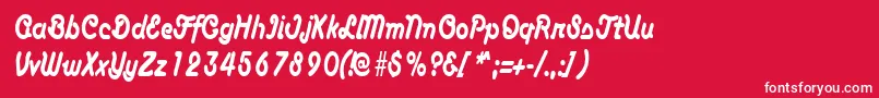 AnacondacondensedRegular Font – White Fonts on Red Background
