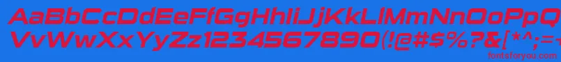 SuigenerisrgBolditalic Font – Red Fonts on Blue Background