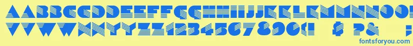 Aldasin Font – Blue Fonts on Yellow Background