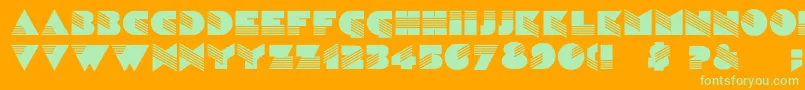 Aldasin Font – Green Fonts on Orange Background