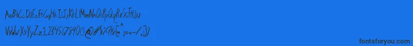 Brackishpond-Schriftart – Schwarze Schriften auf blauem Hintergrund