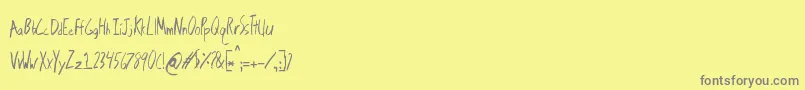 Czcionka Brackishpond – szare czcionki na żółtym tle