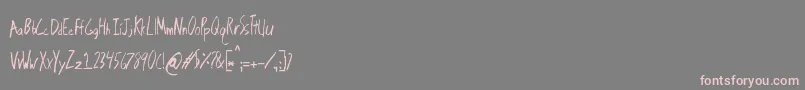 フォントBrackishpond – 灰色の背景にピンクのフォント