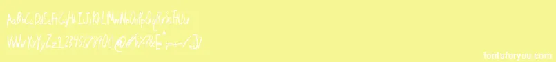 Czcionka Brackishpond – białe czcionki na żółtym tle
