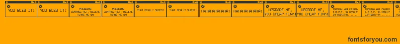 ErrorMessagesjl-Schriftart – Schwarze Schriften auf orangefarbenem Hintergrund