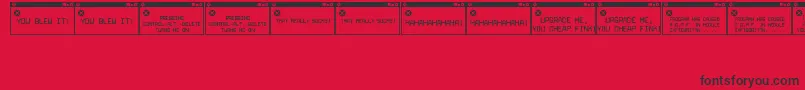 ErrorMessagesjl Font – Black Fonts on Red Background