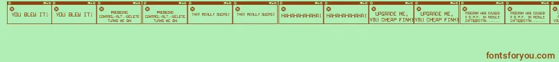 Шрифт ErrorMessagesjl – коричневые шрифты на зелёном фоне