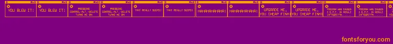 ErrorMessagesjl Font – Orange Fonts on Purple Background