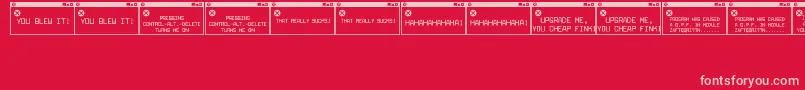 Шрифт ErrorMessagesjl – розовые шрифты на красном фоне
