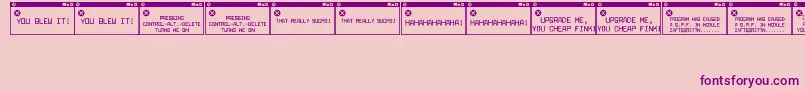フォントErrorMessagesjl – ピンクの背景に紫のフォント