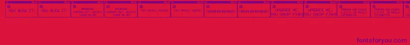 ErrorMessagesjl Font – Purple Fonts on Red Background