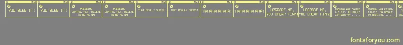 Fonte ErrorMessagesjl – fontes amarelas em um fundo cinza