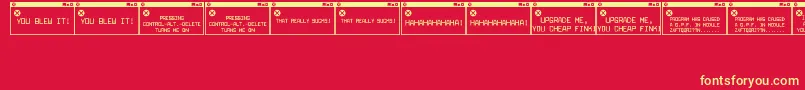 フォントErrorMessagesjl – 黄色の文字、赤い背景