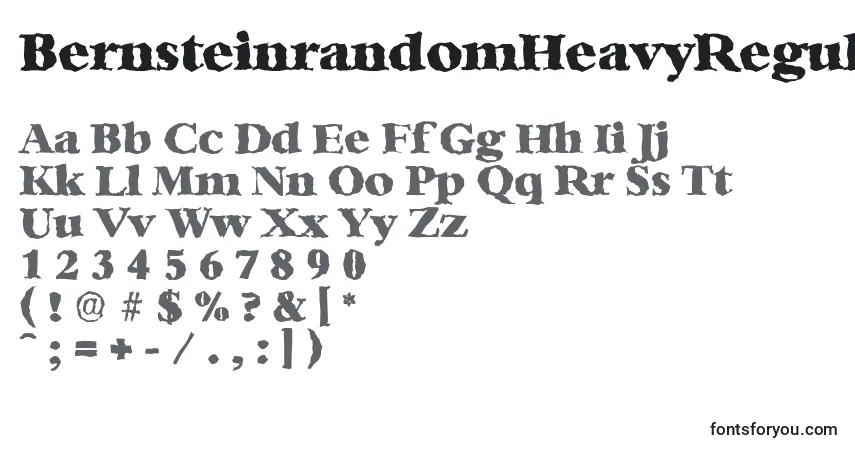 A fonte BernsteinrandomHeavyRegular – alfabeto, números, caracteres especiais