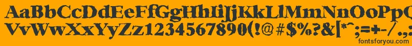 BernsteinrandomHeavyRegular-Schriftart – Schwarze Schriften auf orangefarbenem Hintergrund