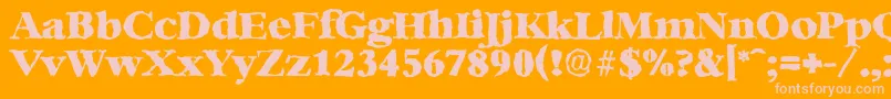 BernsteinrandomHeavyRegular Font – Pink Fonts on Orange Background