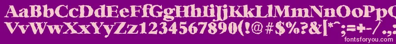 BernsteinrandomHeavyRegular Font – Pink Fonts on Purple Background