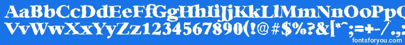 BernsteinrandomHeavyRegular Font – White Fonts on Blue Background