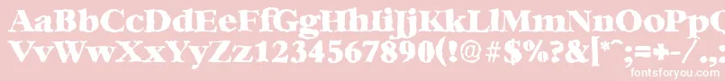 BernsteinrandomHeavyRegular Font – White Fonts on Pink Background