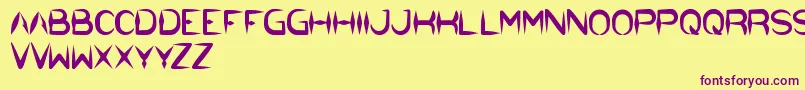 TheDarkKnight Font – Purple Fonts on Yellow Background