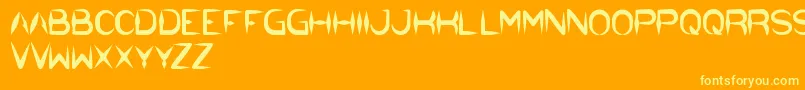 TheDarkKnight Font – Yellow Fonts on Orange Background