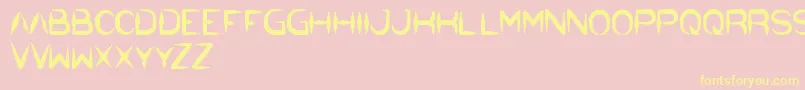 TheDarkKnight Font – Yellow Fonts on Pink Background