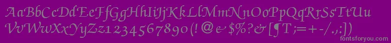 Police ZabriskiescriptswashBold – polices grises sur fond violet