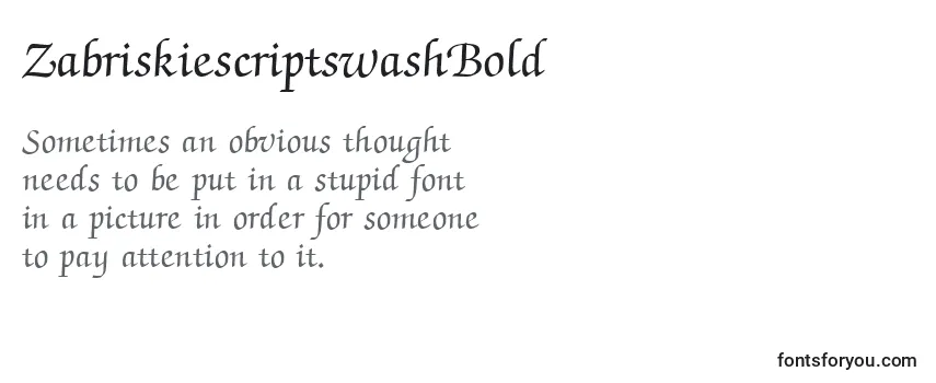 ZabriskiescriptswashBold-fontti