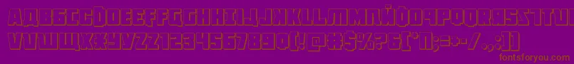 Octoberguard3D Font – Brown Fonts on Purple Background