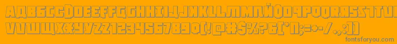 Octoberguard3D Font – Gray Fonts on Orange Background