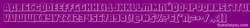 Octoberguard3D Font – Pink Fonts on Purple Background