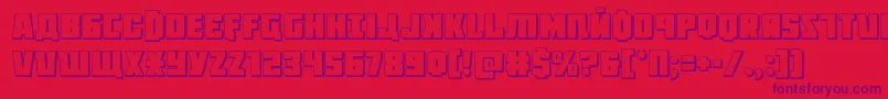 Octoberguard3D Font – Purple Fonts on Red Background