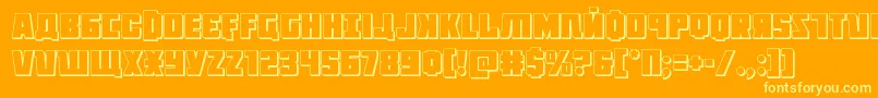 Octoberguard3D Font – Yellow Fonts on Orange Background