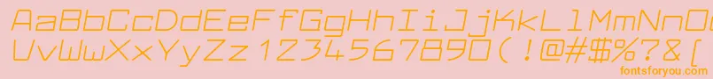 LarabiefontexItalic Font – Orange Fonts on Pink Background