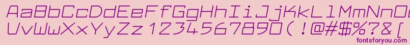 LarabiefontexItalic Font – Purple Fonts on Pink Background