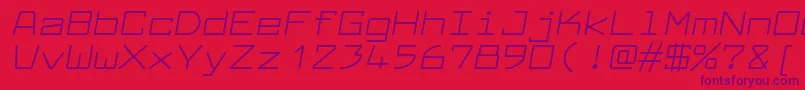 Police LarabiefontexItalic – polices violettes sur fond rouge