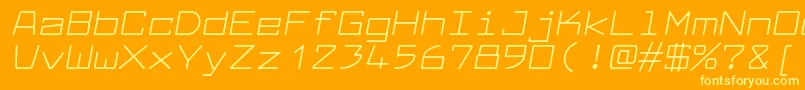 LarabiefontexItalic Font – Yellow Fonts on Orange Background