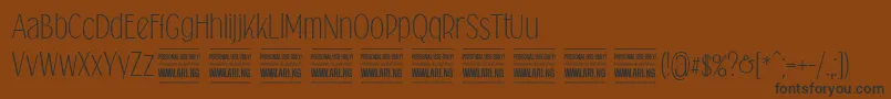 Falkinsanspersonal Font – Black Fonts on Brown Background