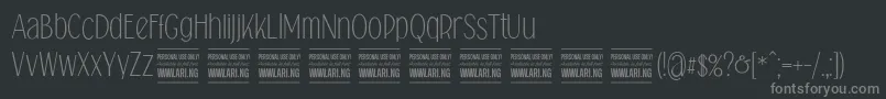 Falkinsanspersonal Font – Gray Fonts on Black Background