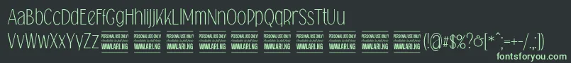 Falkinsanspersonal Font – Green Fonts on Black Background